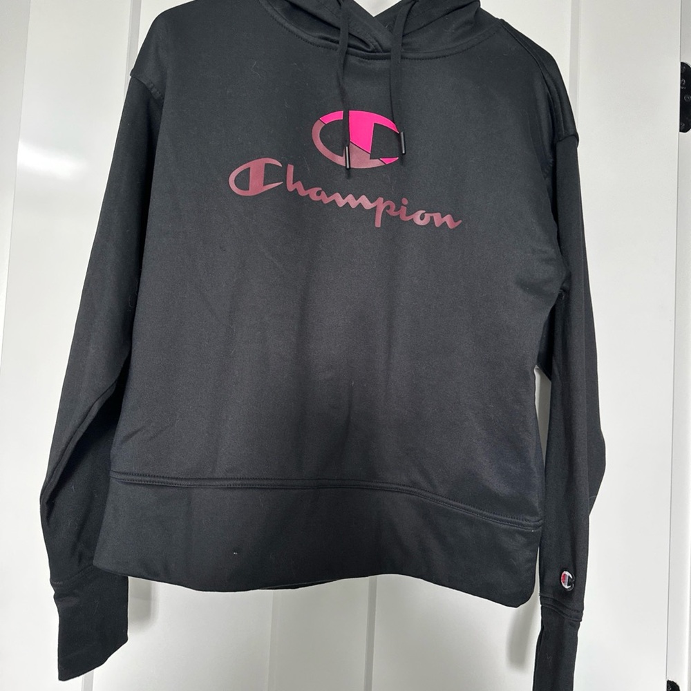 Champion Black and Pink Hoodie